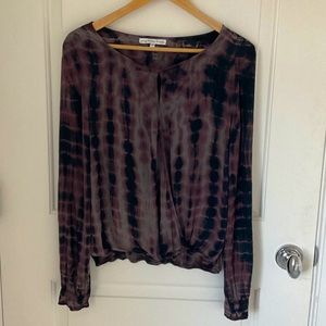 Young Fabulous & Broke Tie Dye Cross Wrap Top S